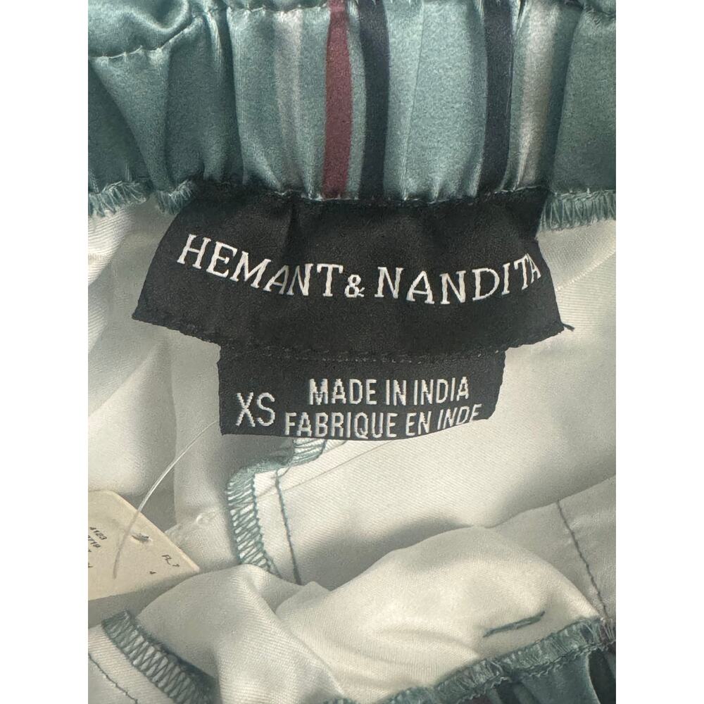 NWT‎ Hemant & Nandita Striped Wide Leg Pants Mint Size XS - Picture 7 of 13